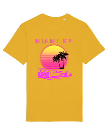 Formula 1 One USA Miami GP Grand Prix Vintage Retro Sunset Spectra Yellow