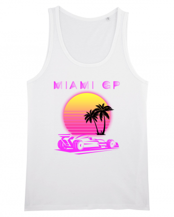 Formula 1 One USA Miami GP Grand Prix Vintage Retro Sunset White