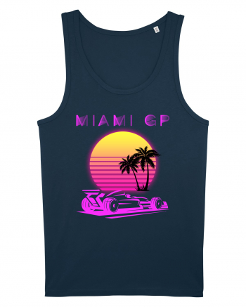 Formula 1 One USA Miami GP Grand Prix Vintage Retro Sunset Navy