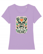 Deer to my heart Tricou mânecă scurtă guler larg fitted Damă Expresser