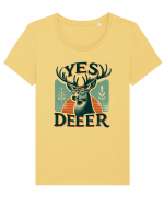 Deer to my heart Tricou mânecă scurtă guler larg fitted Damă Expresser