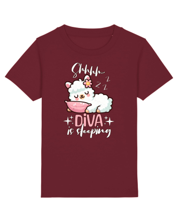 Bebeluș Llama Drăguț Dormind Burgundy
