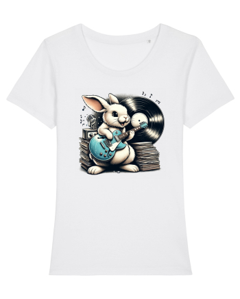 Vintage guitar vinyl Easter Rabbit White