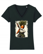 Carrot head - punk Easter bunny Tricou mânecă scurtă guler V Damă Evoker