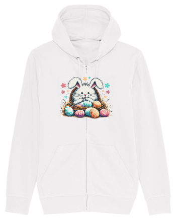 Easter Mood - iepuras dragut cu oua colorate White