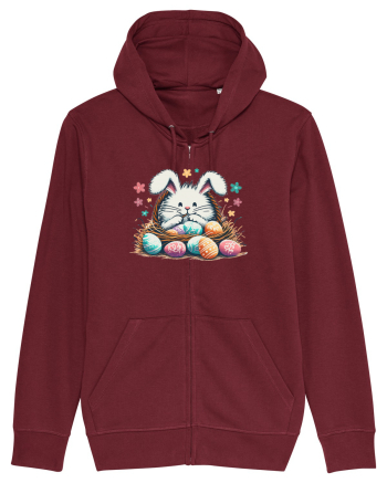 Easter Mood - iepuras dragut cu oua colorate Burgundy