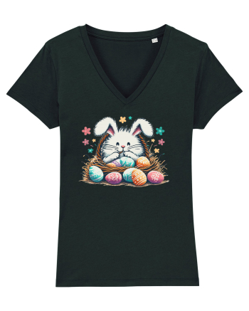 Easter Mood - iepuras dragut cu oua colorate Black