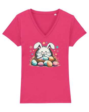 Easter Mood - iepuras dragut cu oua colorate Raspberry