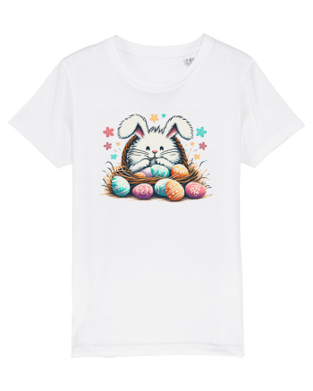 Easter Mood - iepuras dragut cu oua colorate White