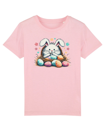Easter Mood - iepuras dragut cu oua colorate Cotton Pink