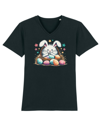 Easter Mood - iepuras dragut cu oua colorate Black