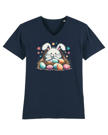 Easter Mood - iepuras dragut cu oua colorate French Navy