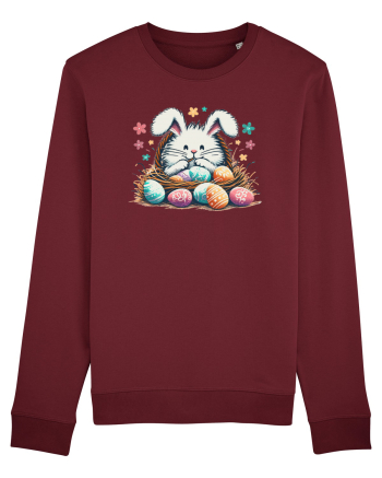Easter Mood - iepuras dragut cu oua colorate Burgundy