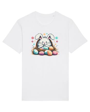 Easter Mood - iepuras dragut cu oua colorate White