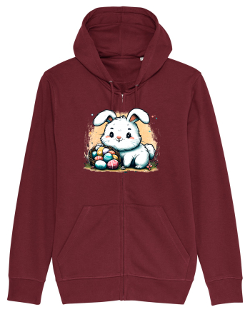 Easter Mood - iepuras dragut cu oua colorate Burgundy