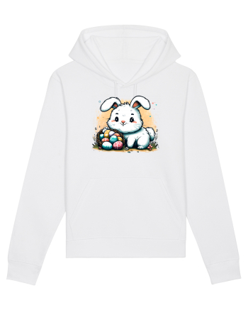 Easter Mood - iepuras dragut cu oua colorate White