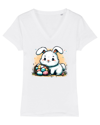 Easter Mood - iepuras dragut cu oua colorate White