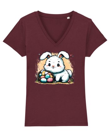 Easter Mood - iepuras dragut cu oua colorate Burgundy