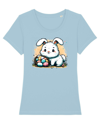 Easter Mood - iepuras dragut cu oua colorate Sky Blue