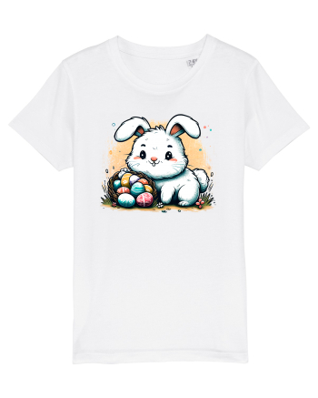 Easter Mood - iepuras dragut cu oua colorate White