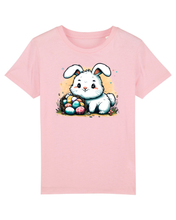 Easter Mood - iepuras dragut cu oua colorate Cotton Pink