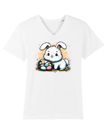 Easter Mood - iepuras dragut cu oua colorate White