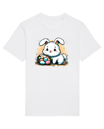 Easter Mood - iepuras dragut cu oua colorate White
