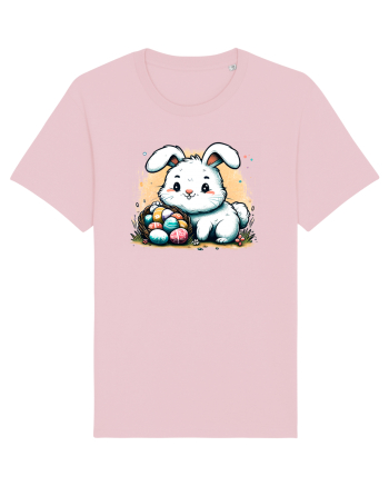 Easter Mood - iepuras dragut cu oua colorate Cotton Pink