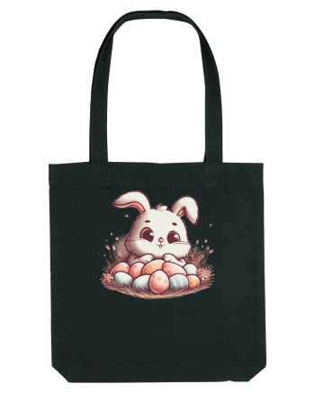 Easter Mood - iepuras dragut cu oua colorate Black