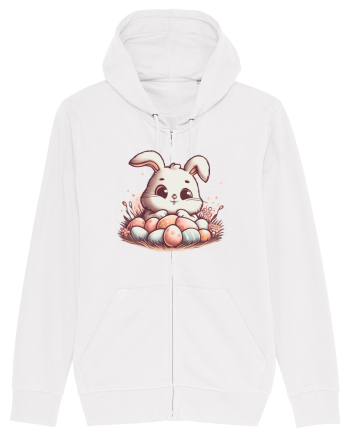 Easter Mood - iepuras dragut cu oua colorate White