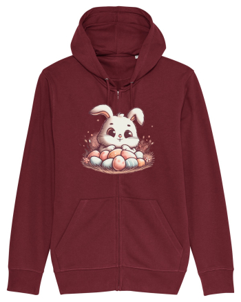 Easter Mood - iepuras dragut cu oua colorate Burgundy