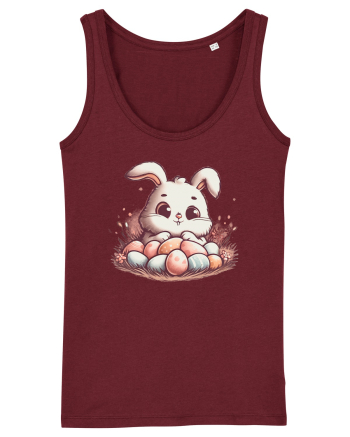 Easter Mood - iepuras dragut cu oua colorate Burgundy