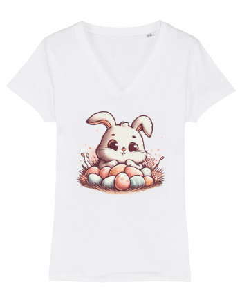 Easter Mood - iepuras dragut cu oua colorate White