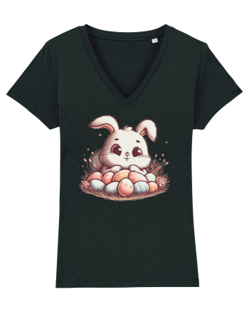 Easter Mood - iepuras dragut cu oua colorate Black