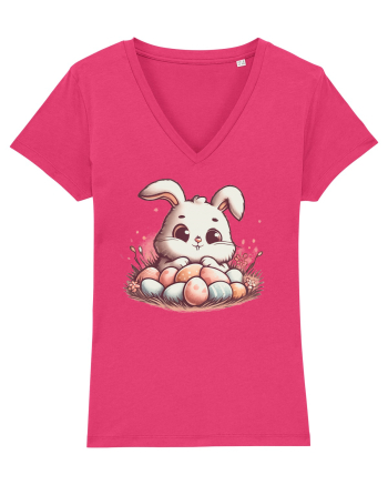 Easter Mood - iepuras dragut cu oua colorate Raspberry