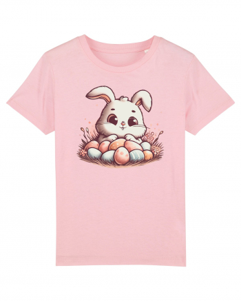 Easter Mood - iepuras dragut cu oua colorate Cotton Pink