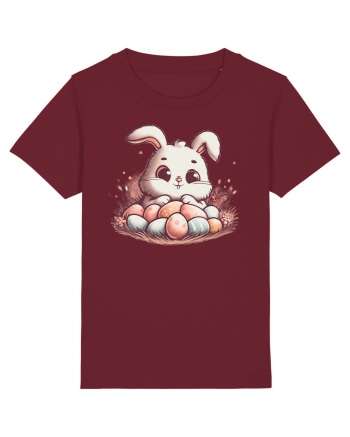 Easter Mood - iepuras dragut cu oua colorate Burgundy
