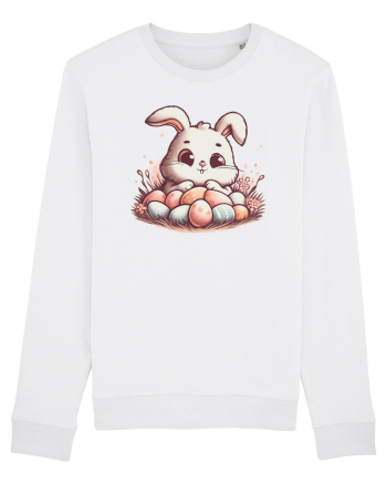 Easter Mood - iepuras dragut cu oua colorate White