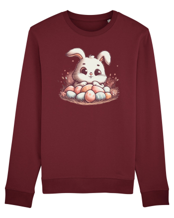 Easter Mood - iepuras dragut cu oua colorate Burgundy