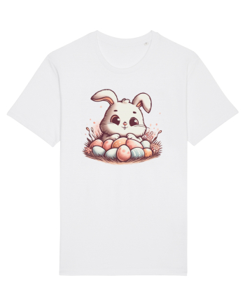 Easter Mood - iepuras dragut cu oua colorate White