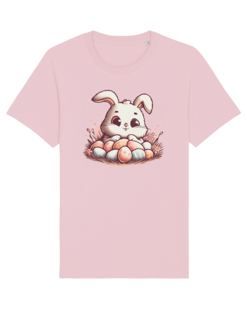 Easter Mood - iepuras dragut cu oua colorate Cotton Pink