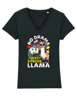 Llama Fotbalistă Tricou mânecă scurtă guler V Damă Evoker