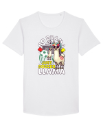Llama Fotbalistă Tricou mânecă scurtă guler larg Bărbat Skater