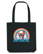 Antisocial Rainbow Skull Sacoșă textilă