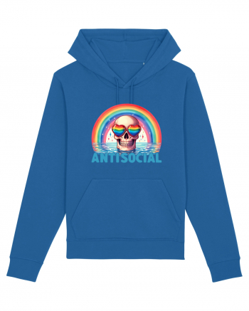 Antisocial Rainbow Skull Royal Blue
