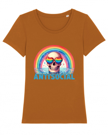 Antisocial Rainbow Skull Roasted Orange