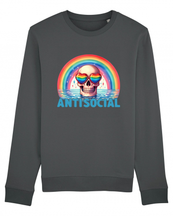 Antisocial Rainbow Skull Anthracite