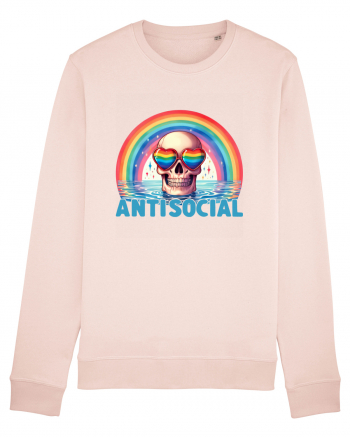 Antisocial Rainbow Skull Candy Pink