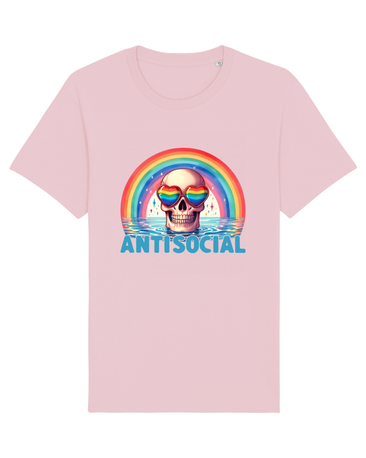 Tricou mânecă scurtă Unisex Rocker Cotton Pink