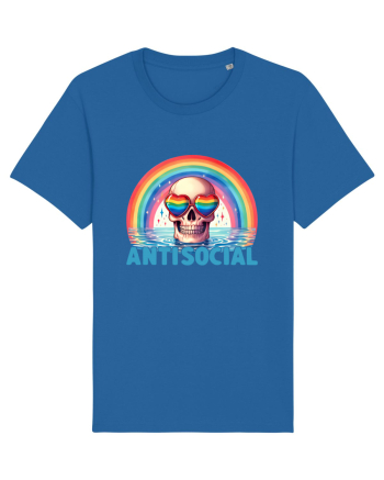 Antisocial Rainbow Skull Royal Blue